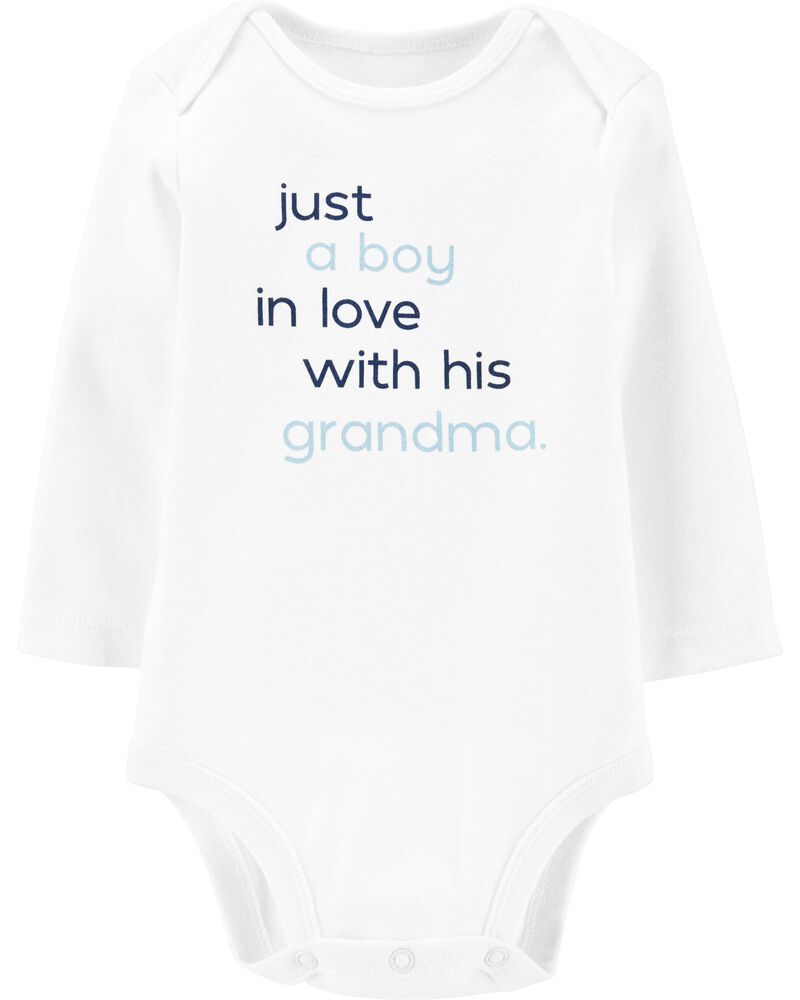 Baby Vest This Boy Loves Grandma Bodysuit